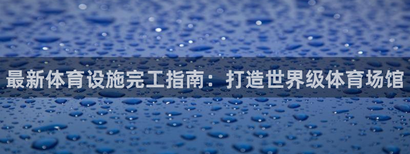 意昂体育3：最新体育设施完工指南：打造世界级体育场馆